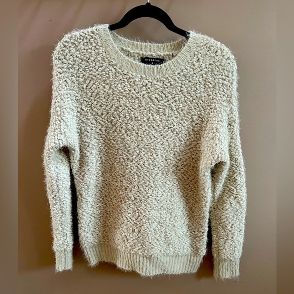 Super soft, cozy Bycorpus Sweater, bone color, size small
